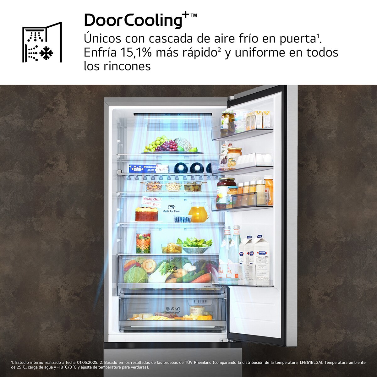 Frigorífico Combi LG, DoorCooling+, Serie 300 -GBBW322DPY (Reacondicionado Grado D) - Inox Inox-6