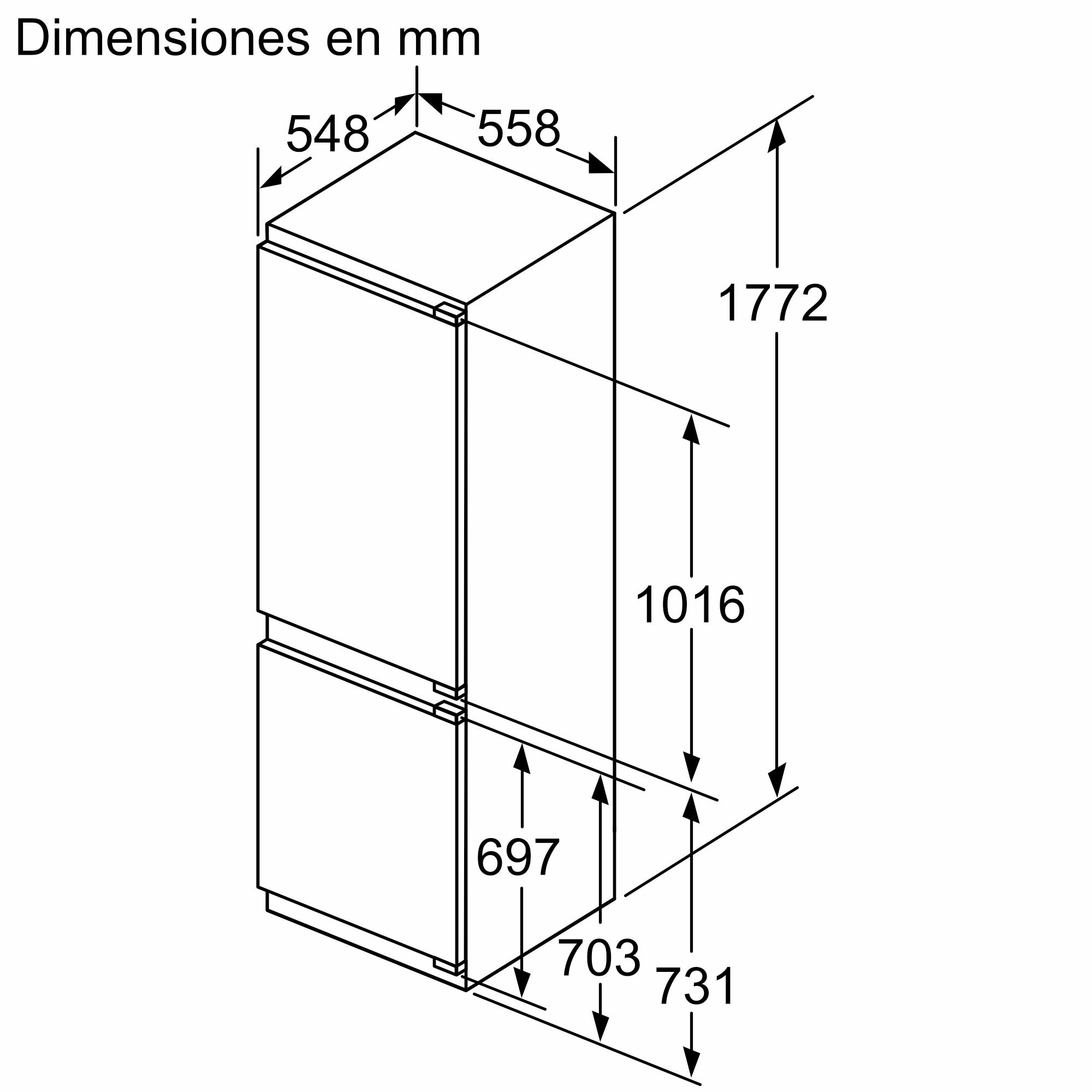 Frigorífico combi integrable Bosch No Frost, EcoAirflow - KIN86ADD0 (Reacondicionado Grado C) 5