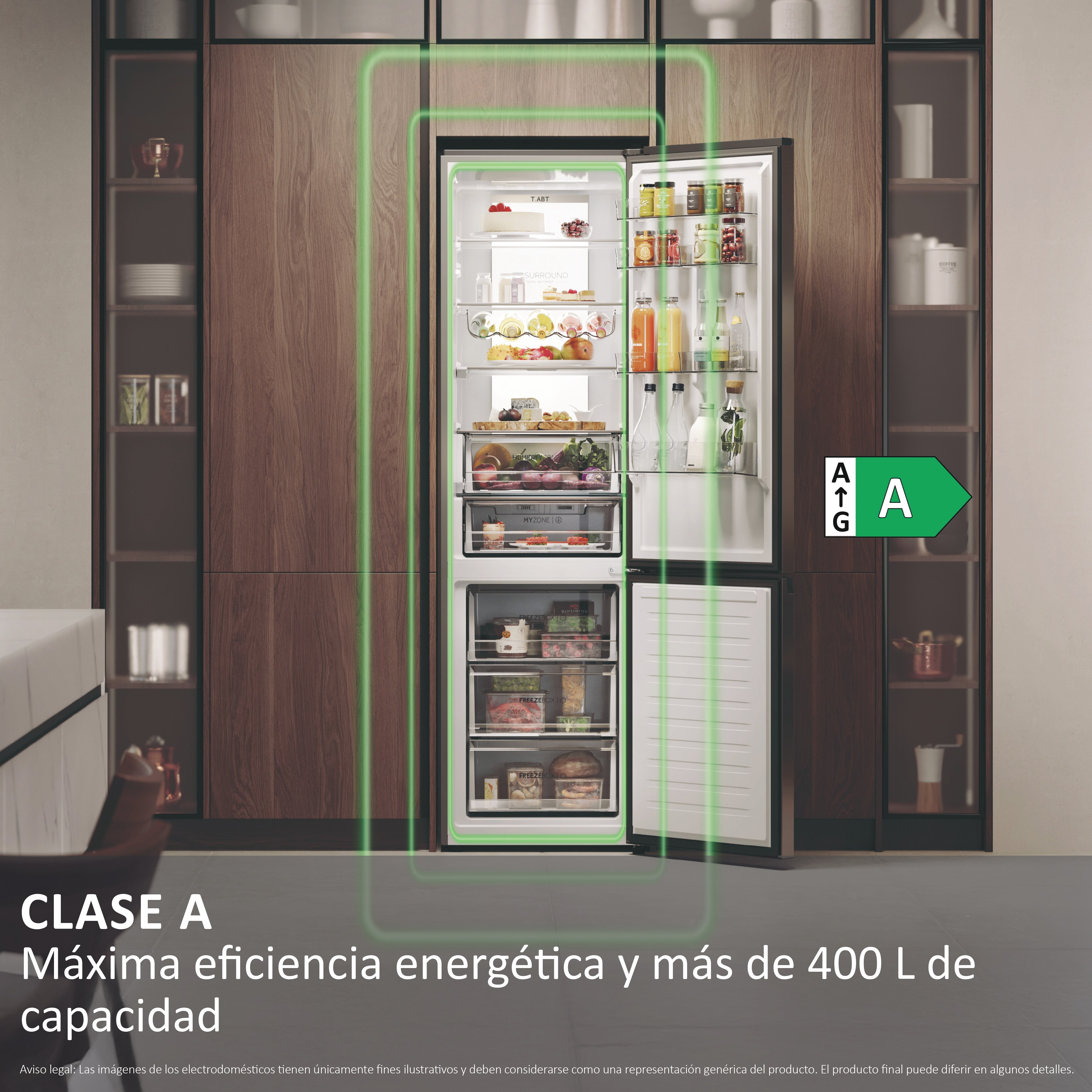 Frigorífico Combi Haier Total No Frost con WIFI 2D 60 Series 7 Pro - HDPW7620ANPK (Reacondicionado Grado B) - Inox Inox-8