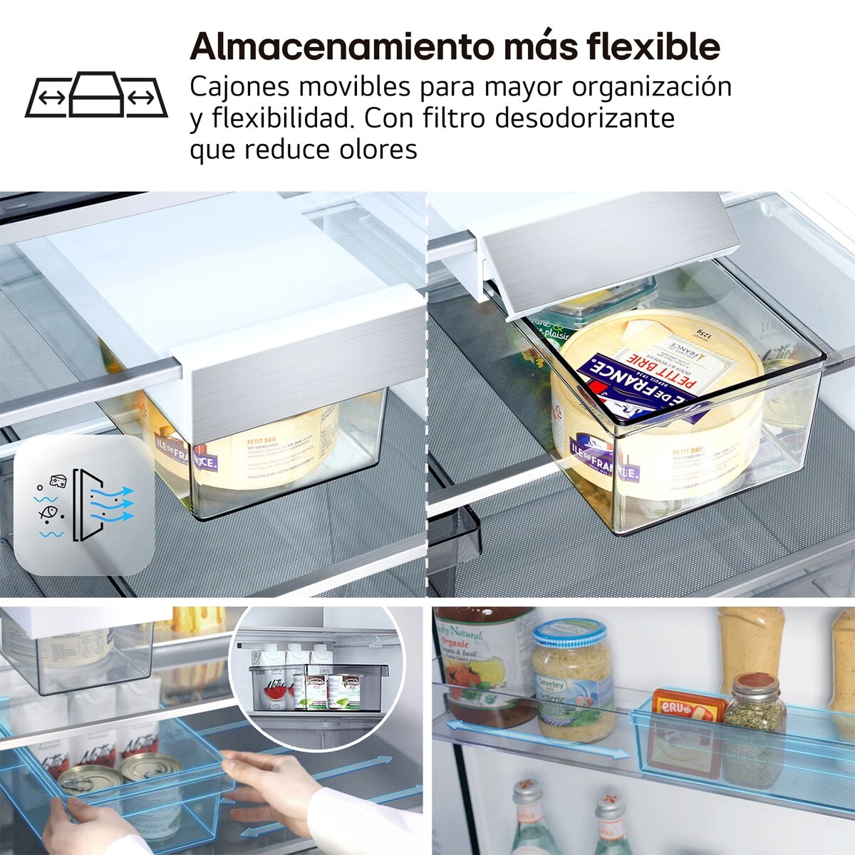 Frigorífico Combi LG DoorCooling+, 2,03m, Serie 700 - GBBS727BMB (Reacondicionado Grado D) - Acero antihuellas Acero antihuellas-13