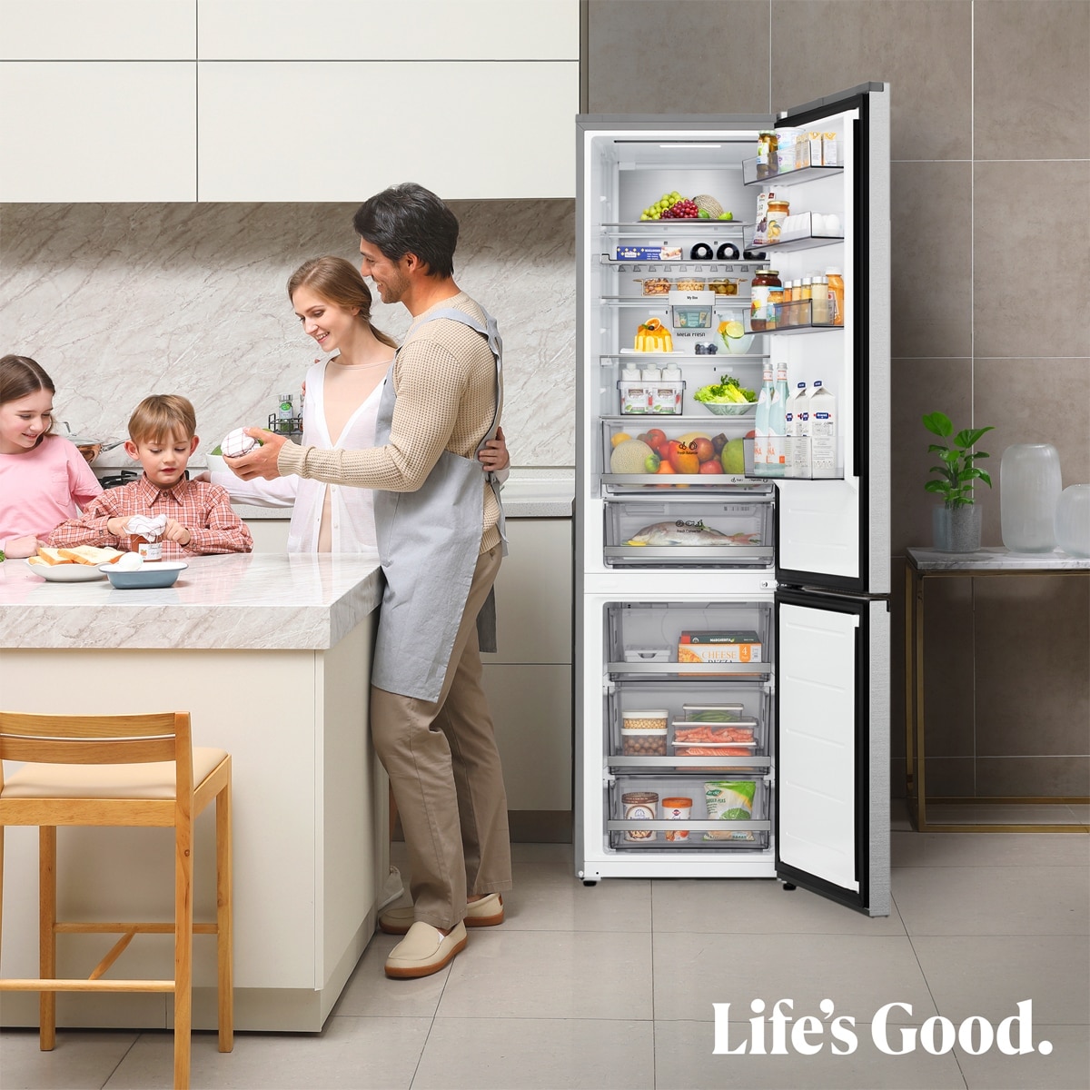 Frigorífico Combi LG DoorCooling+, 2,03m, Serie 700 - GBBS727BMB (Reacondicionado Grado D) - Acero antihuellas Acero antihuellas-15