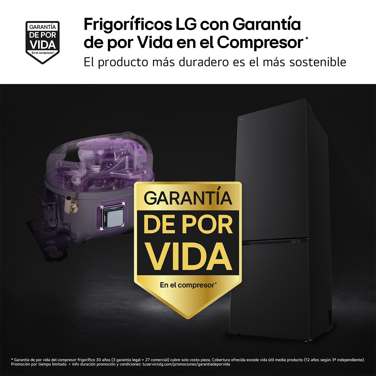 Frigorífico Combi LG DoorCooling+, Serie 700 - GBBW726CEV (Reacondicionado Grado D) - Acero negro grafito Acero negro grafito-4