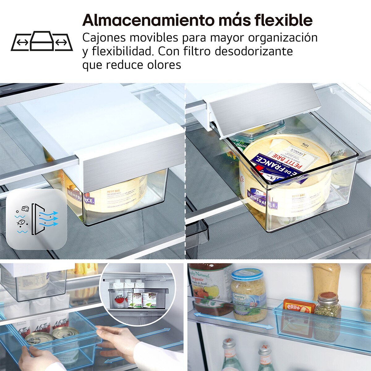Frigorífico Combi LG DoorCooling+, Serie 700 - GBBW726CEV (Reacondicionado Grado D) - Acero negro grafito Acero negro grafito-13