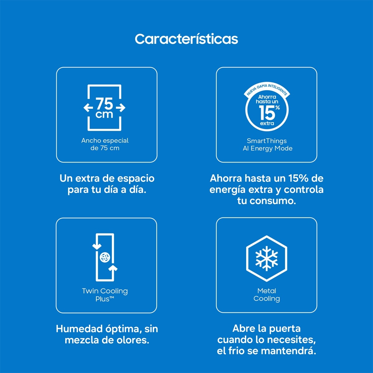 Frigorífico combi Samsung Ancho Especial 75cm, No Frost, Wifi - RB53DG703CS9EF (Reacondicionado Grado D) - Inox Inox-4