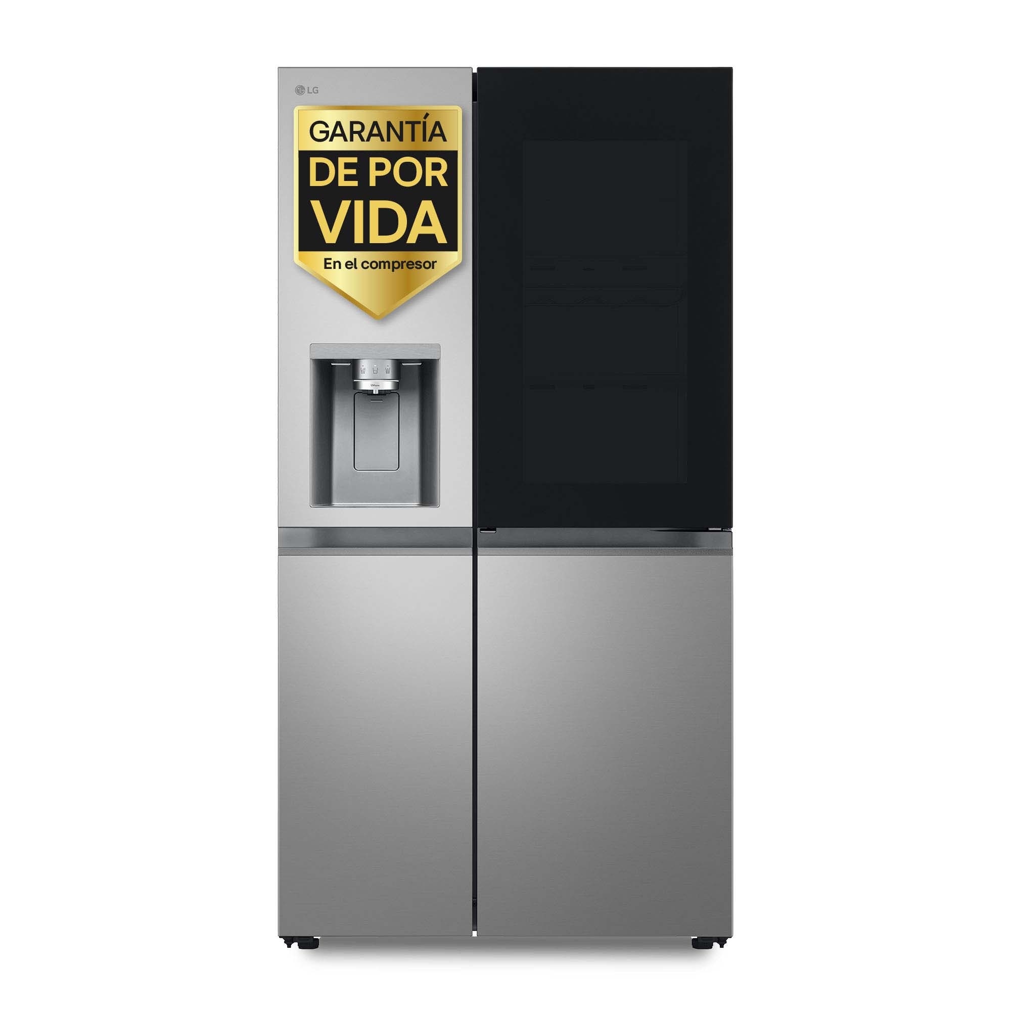 LG - Frigorífico americano LG Smart Inverter Compressor, 179 cm, con dispensador con toma de agua, inox- GSXE80PYBD (Reacondicionado Grado C).