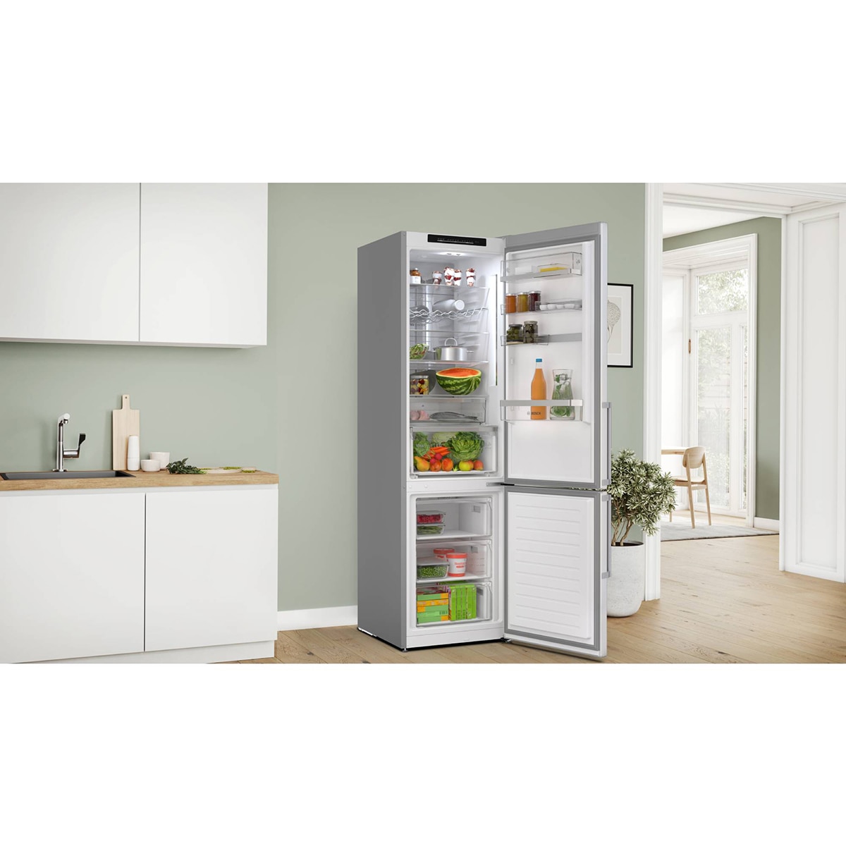 Frigorífico Combi Bosch, Total No Frost, 203 x 60cm - KGN39AIAU (Reacondicionado Grado D) - Acero antihuellas Acero antihuellas-5