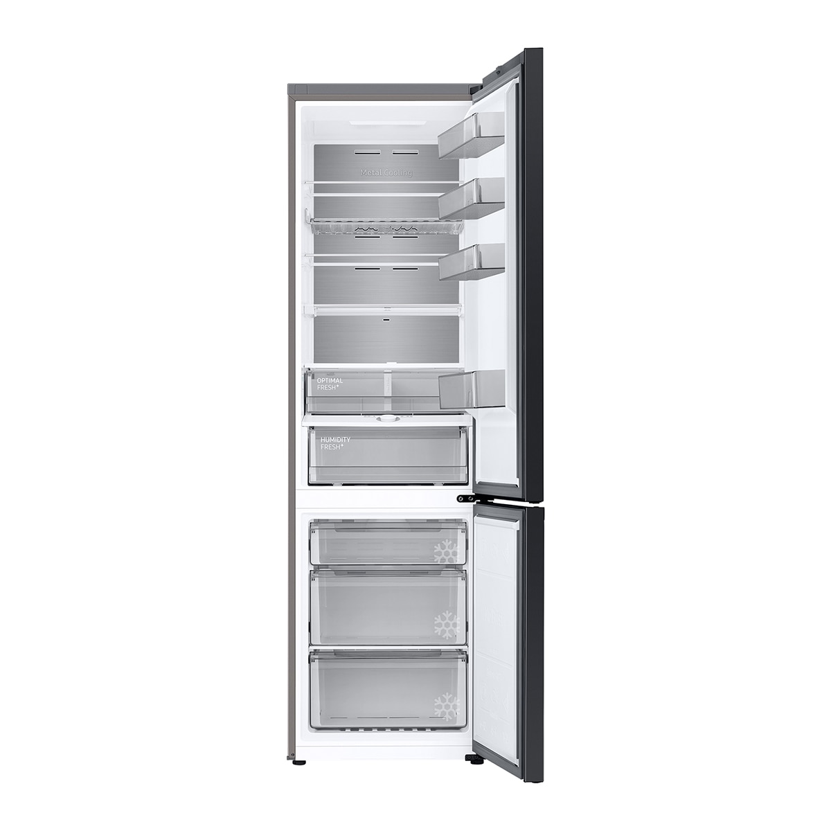 Frigorífico Combi Samsung No frost, Smart - RB38C7B6A22/EF (Reacondicionado Grado B) - Cristal negro Cristal negro-17