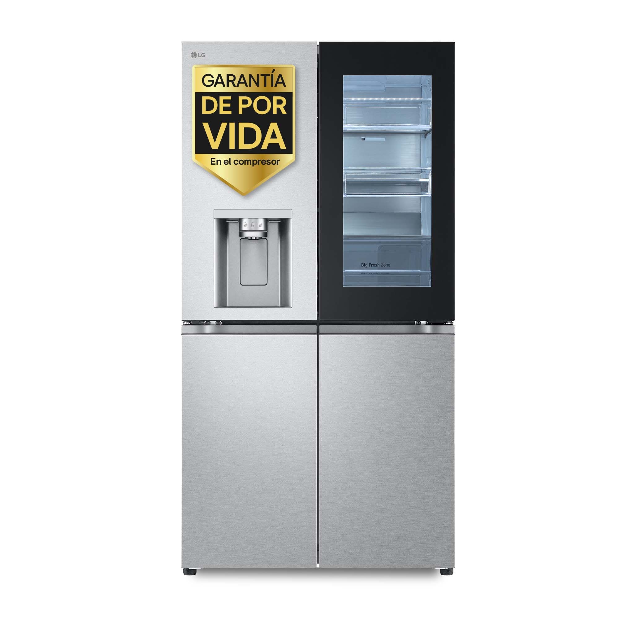 LG - Frigorifico americano LG Total No Frost, 179,2 cm, 638 l, InstaView, Con dispensador, Inox - GMG960MBEE (Reacondicionado Grado C).