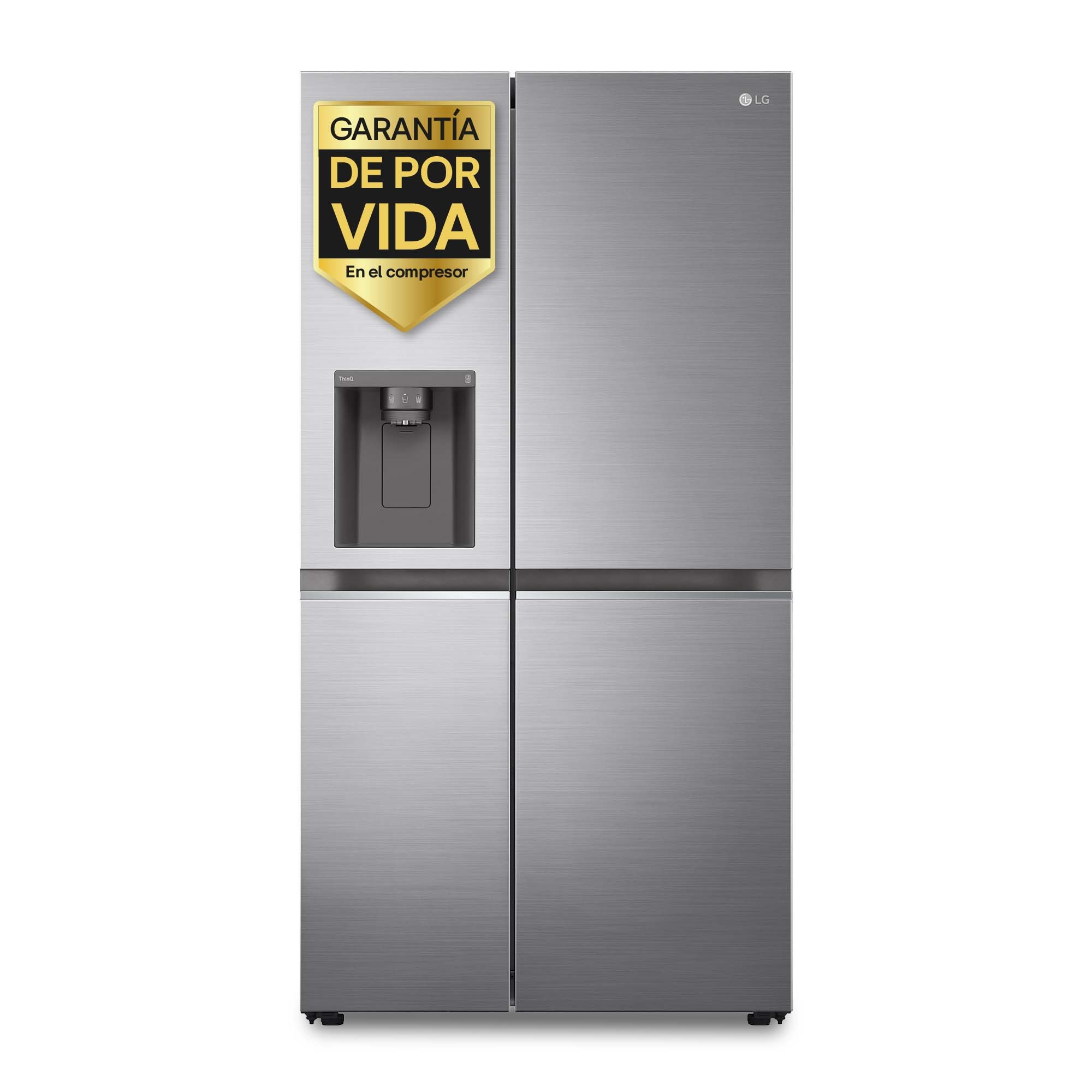 LG - Frigorífico americano LG Total No Frost, 179 cm,635 l, Dispensador, Inox - GSLV70PZTD (Reacondicionado Grado D).
