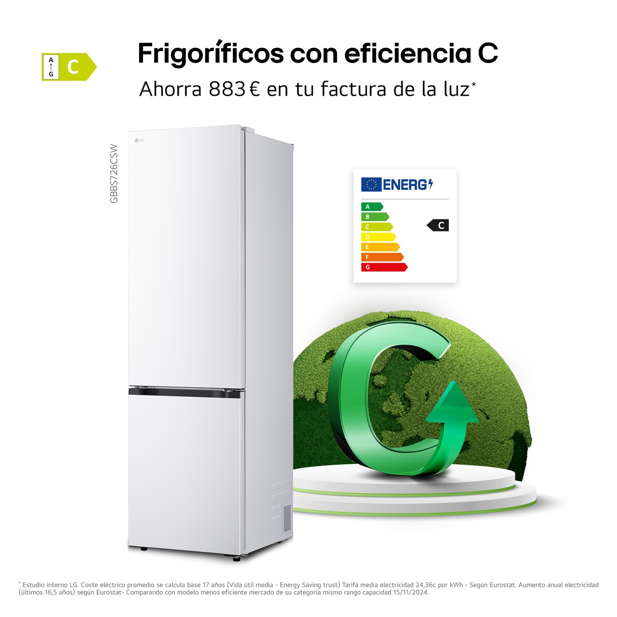 Frigorífico Combi LG DoorCooling+, 2,03m, Serie 700 - GBBS726CSW (Reacondicionado Grado D) - Blanco Blanco-5