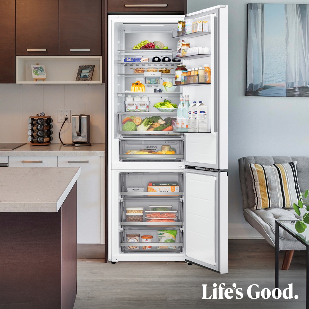 Frigorífico Combi LG DoorCooling+, 2,03m, Serie 700 - GBBS726CSW (Reacondicionado Grado D) - Blanco Blanco-15