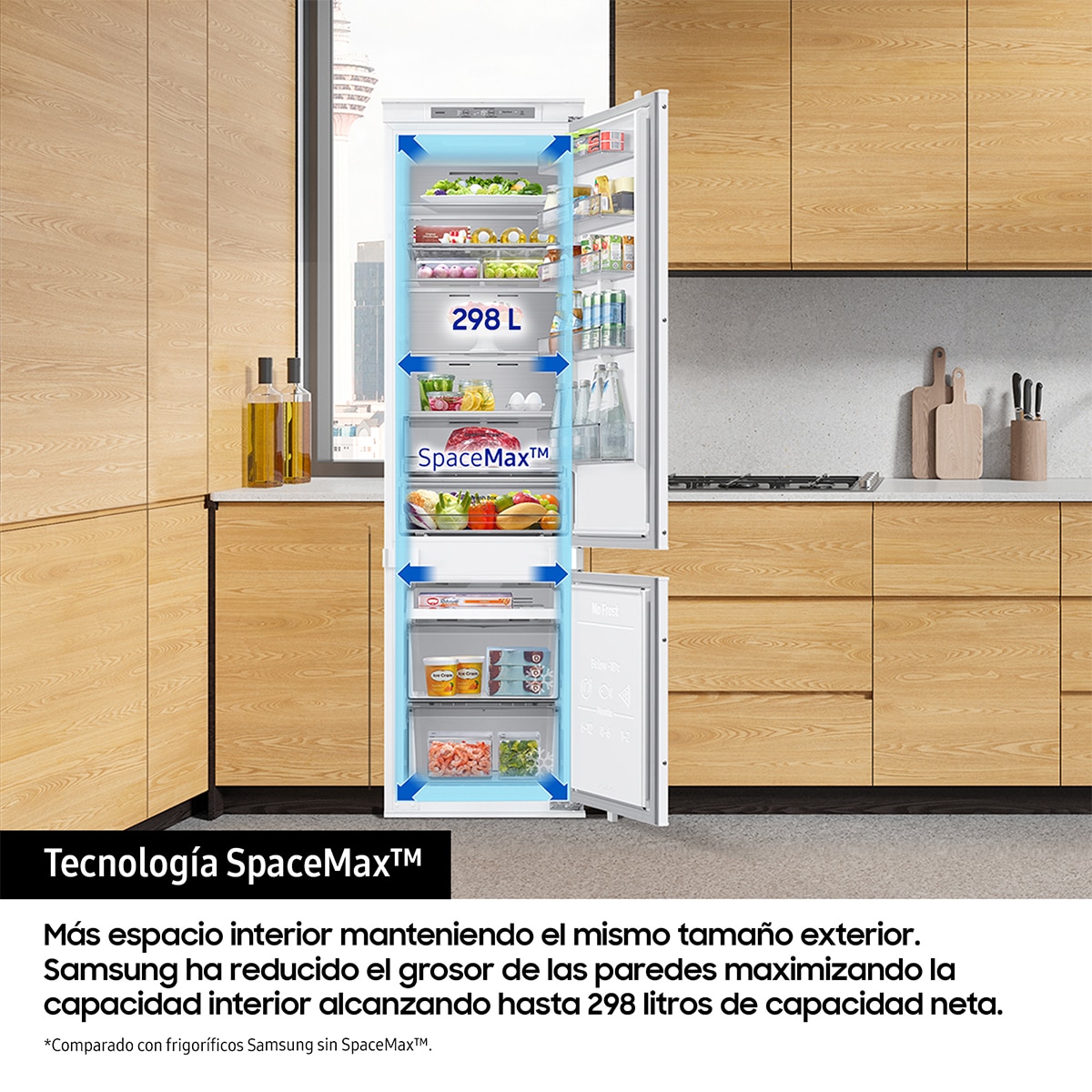 Frigorífico Combi Integrable Samsung con IA 193.5cm 298L Balda Botellero Clase D BRB80F30ADS0EF (Reacondicionado Grado D) - Blanco Blanco-6