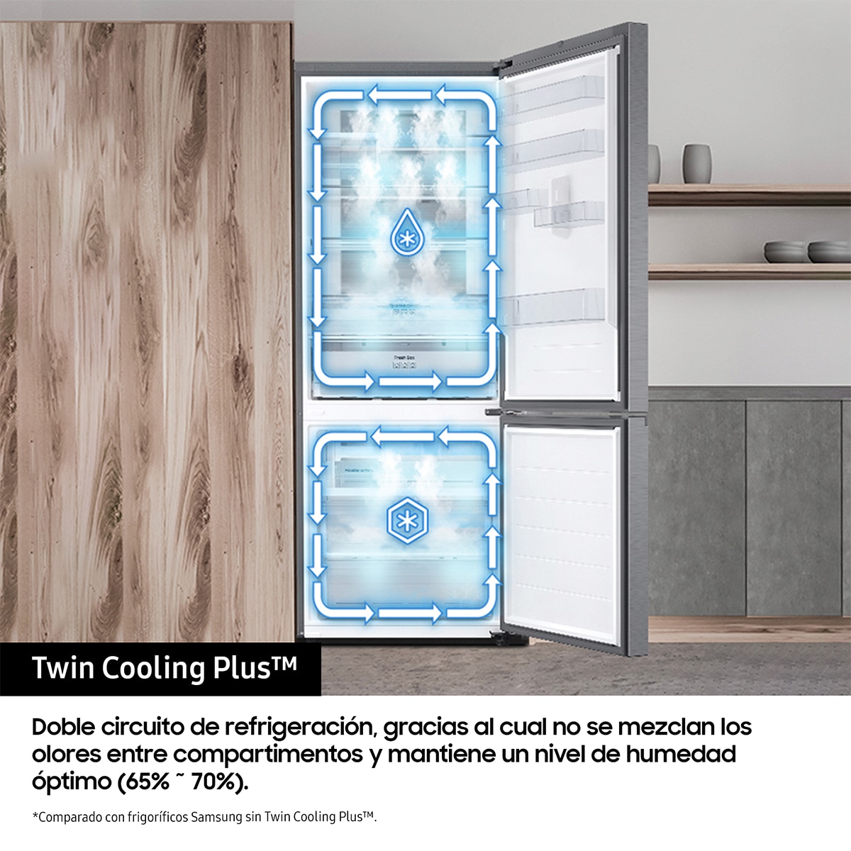 Frigorífico Combi Integrable Samsung con IA 193.5cm 298L Balda Botellero Clase D BRB80F30ADS0EF (Reacondicionado Grado D) - Blanco Blanco-7