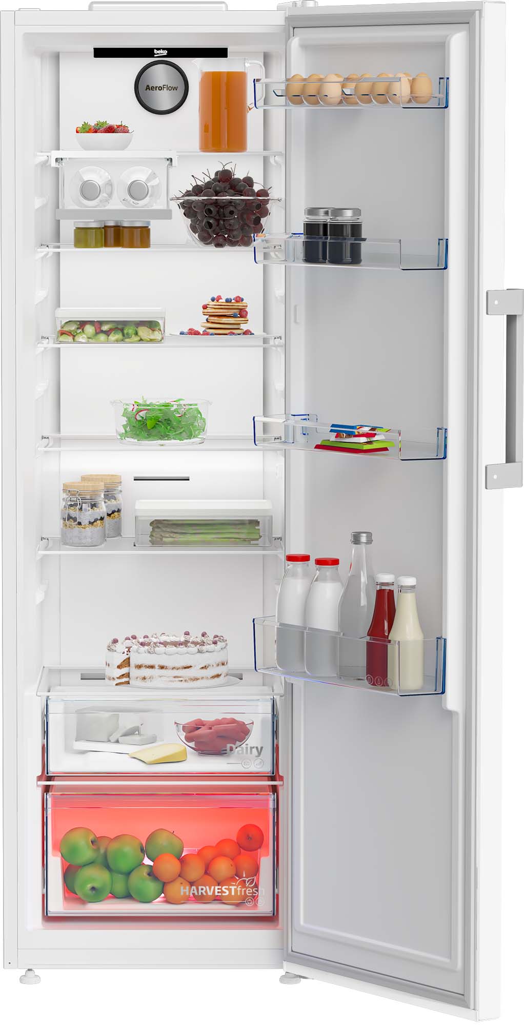 Frigorífico 1 puerta Beko No Frost, AeroFlow - B3RMLNE444HW (Reacondicionado Grado D) - Blanco Blanco-8