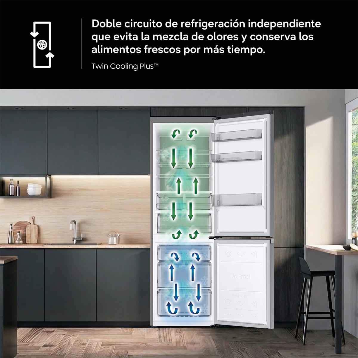 Frigorífico Combi Samsung Twin Cooling Plus, Smart - RB38C7B6AS9/EF (Reacondicionado Grado D) - Inox Inox-10