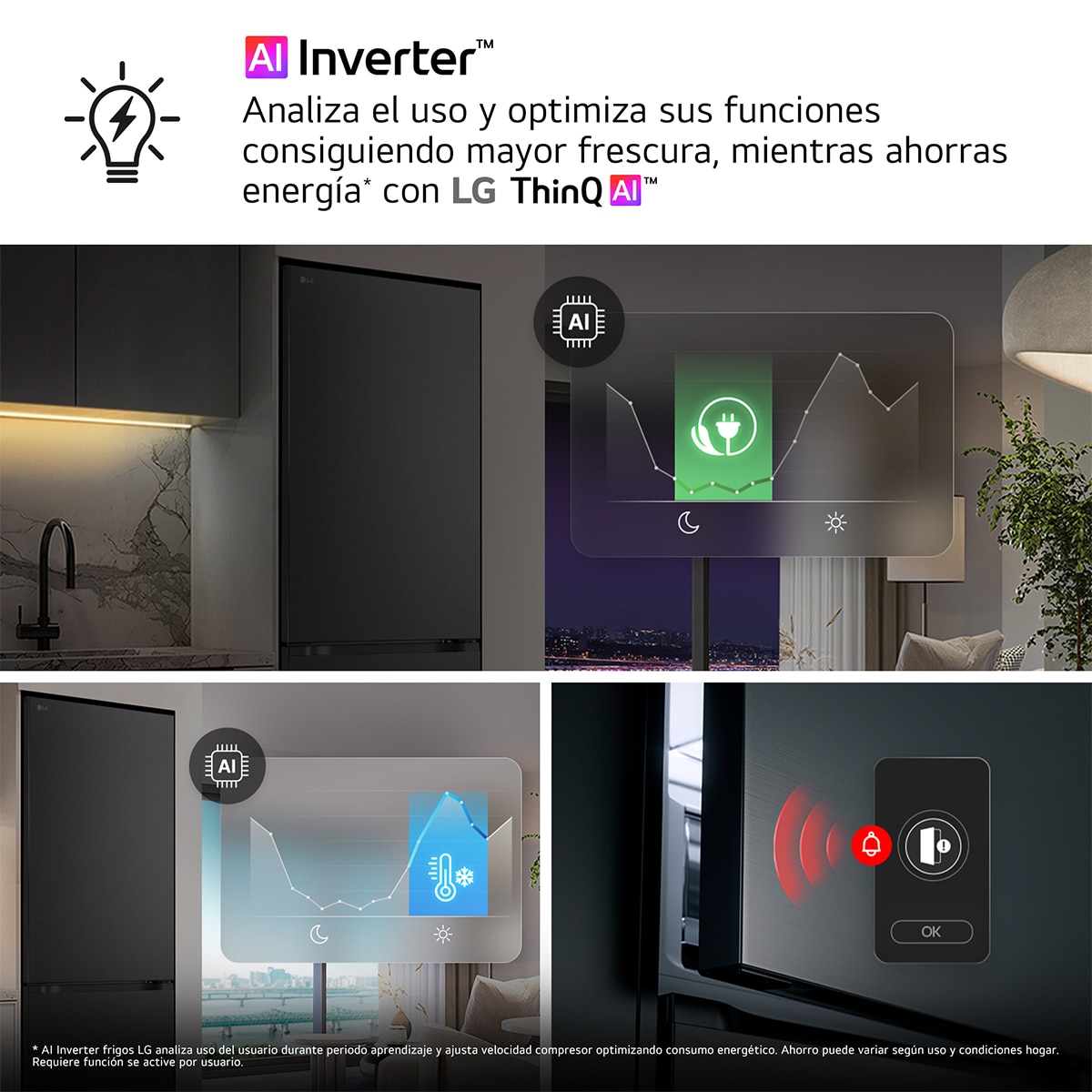 Frigorífico Combi LG, DoorCooling+, Serie 700 - GBBS727CMB (Reacondicionado Grado C) - Acero texturizado Acero texturizado-6