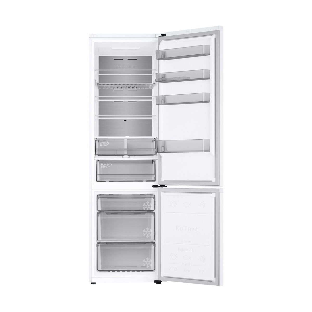 Frigorífico Combi Samsung All Around Cooling Smart - RB38C705CWW/EF (Reacondicionado Grado C) - Snow White Snow White-16