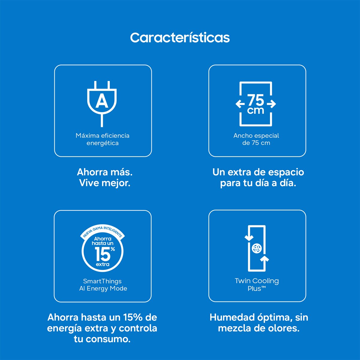 Frigorífico combi Samsung ancho Especial 75cm, No Frost, Wifi - RB53DG706AS9EF (Reacondicionado Grado C) - Inox Inox-6