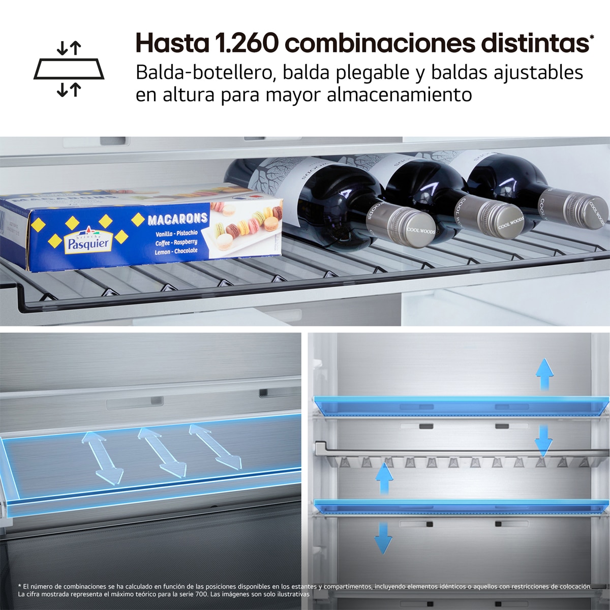 Frigorífico Combi LG Serie 500, Total No Frost, Door Cooling+ - GBBS524CSW (Reacondicionado Grado C) - Blanco Blanco-14