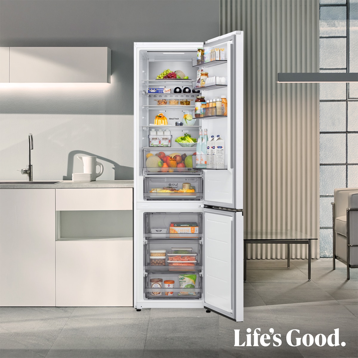Frigorífico Combi LG Serie 500, Total No Frost, Door Cooling+ - GBBS524CSW (Reacondicionado Grado C) - Blanco Blanco-15