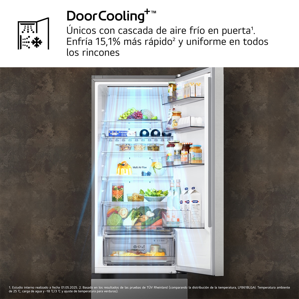 Frigorífico Combi LG DoorCooling+, 2.03m, Serie 300 - GBBS322APY (Reacondicionado Grado C) - Acero antihuellas Acero antihuellas-7