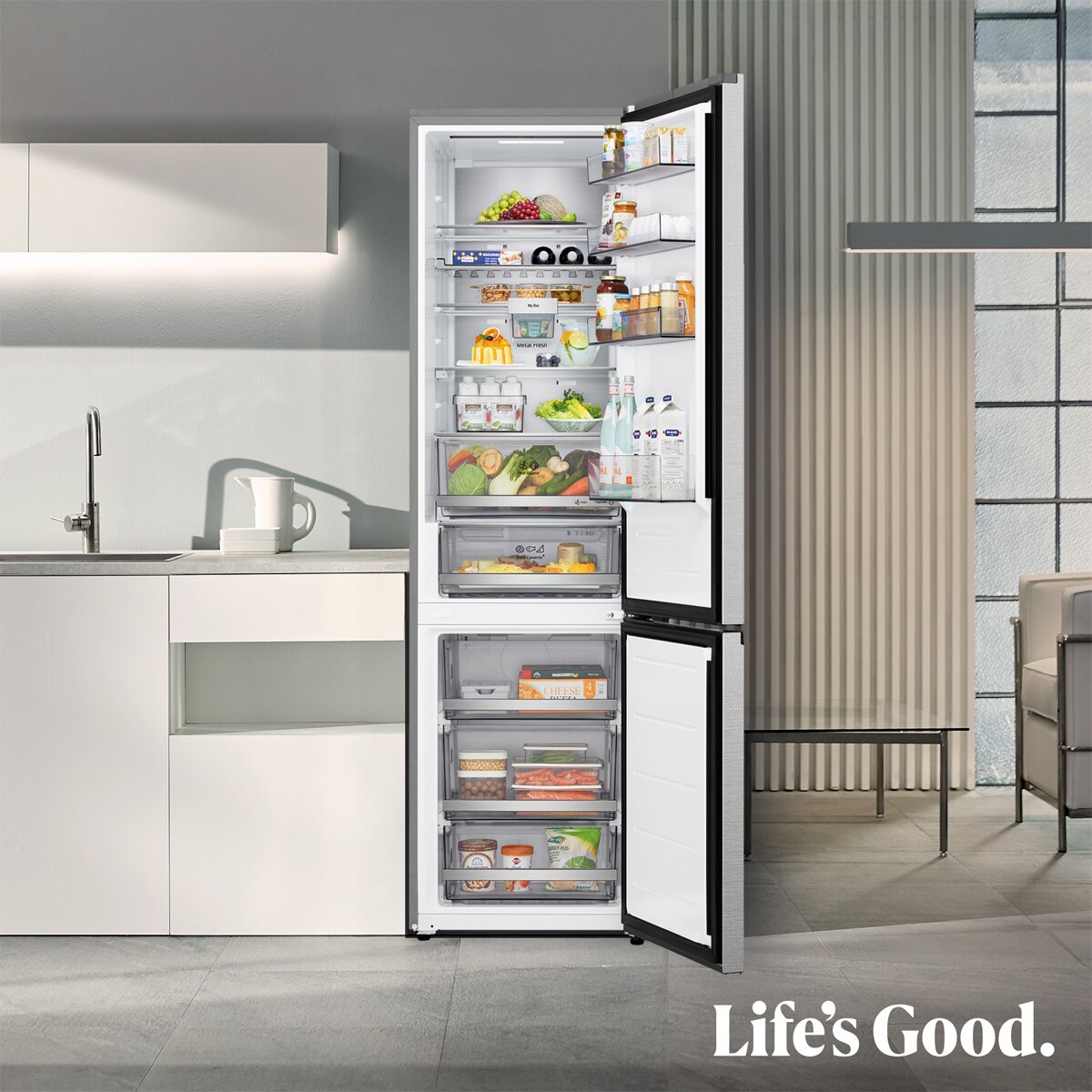 Frigorífico Combi LG DoorCooling+, Serie 700 - GBBS726AMB (Reacondicionado Grado C) - Acero antihuellas Acero antihuellas-15