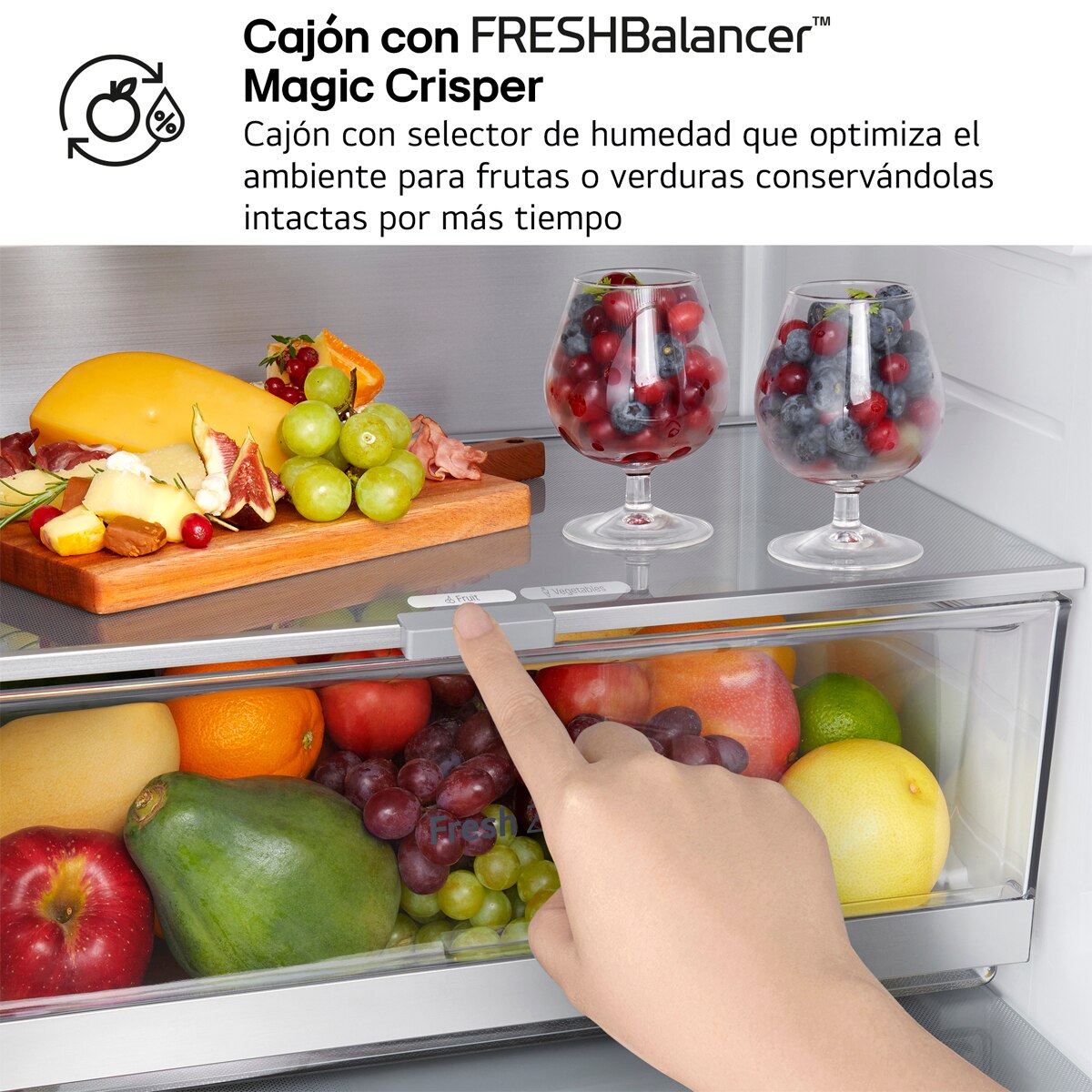 Frigorífico Combi LG No Frost, 186 cm, 352 l, InstaView, negro- GBG5160CEV (Reacondicionado Grado D) - Acero negro grafito Acero negro grafito-13