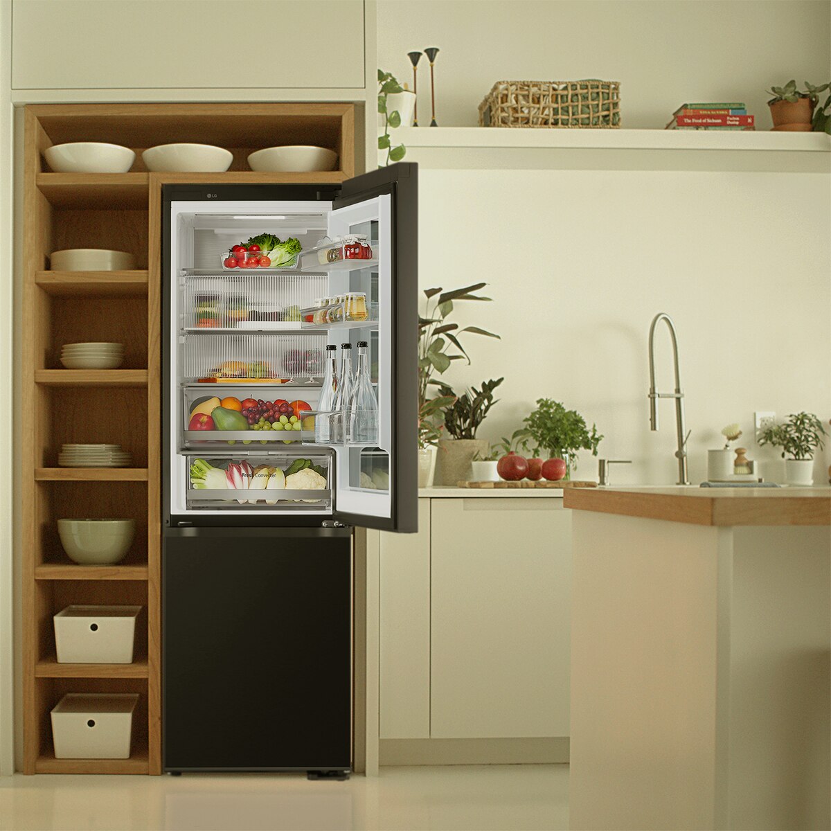 Frigorífico Combi LG No Frost, 186 cm, 352 l, InstaView, negro- GBG5160CEV (Reacondicionado Grado D) - Acero negro grafito Acero negro grafito-23
