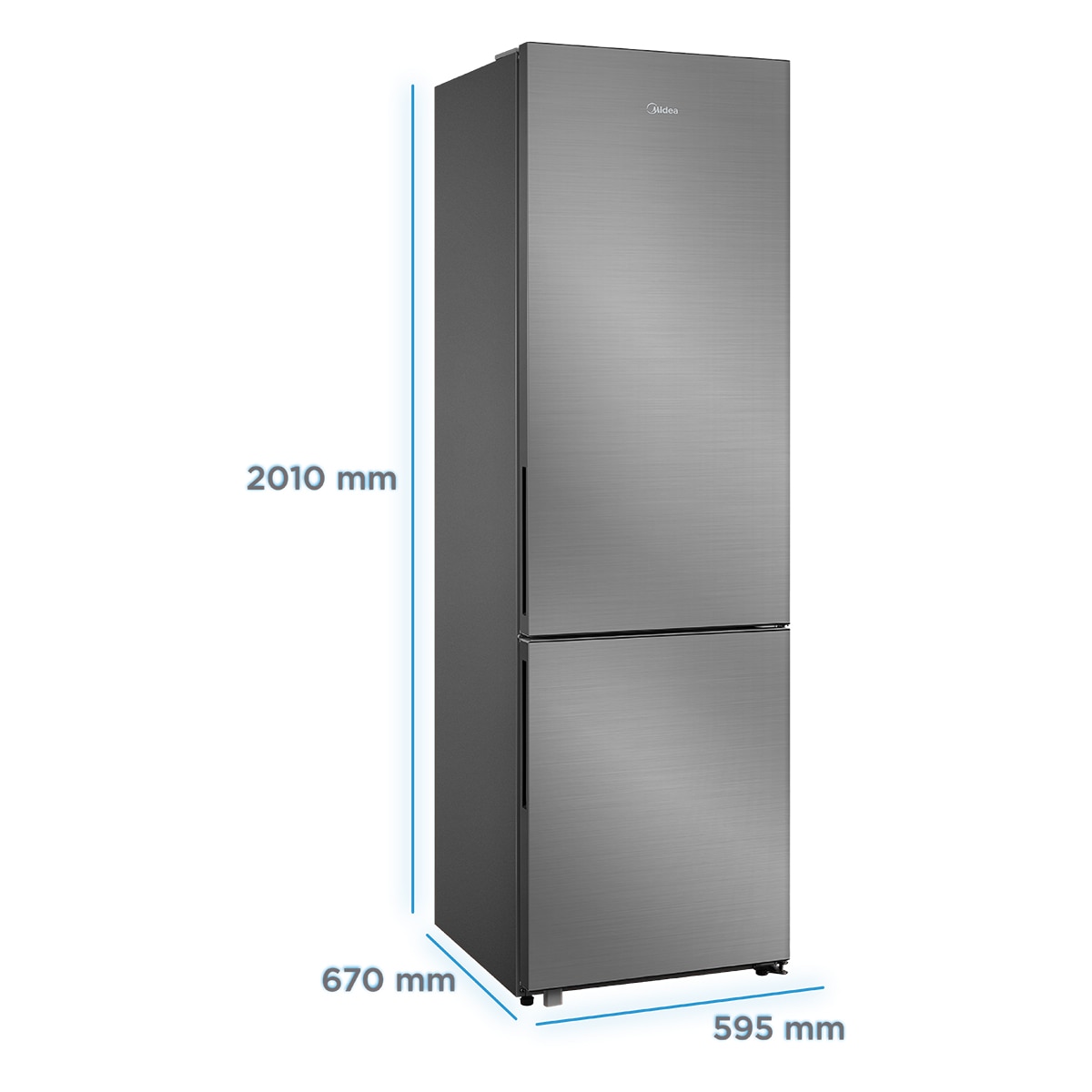 Frigorífico combi Midea Total No Frost Space Master 443L - MDRB600MIC46P (Reacondicionado Grado D) - Inox Brillante Inox Brillante-3