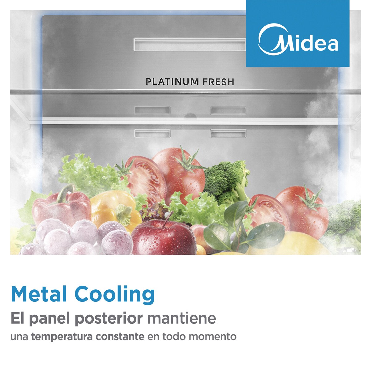 Frigorífico combi Midea Total No Frost Space Master 443L - MDRB600MIC46P (Reacondicionado Grado D) - Inox Brillante Inox Brillante-6