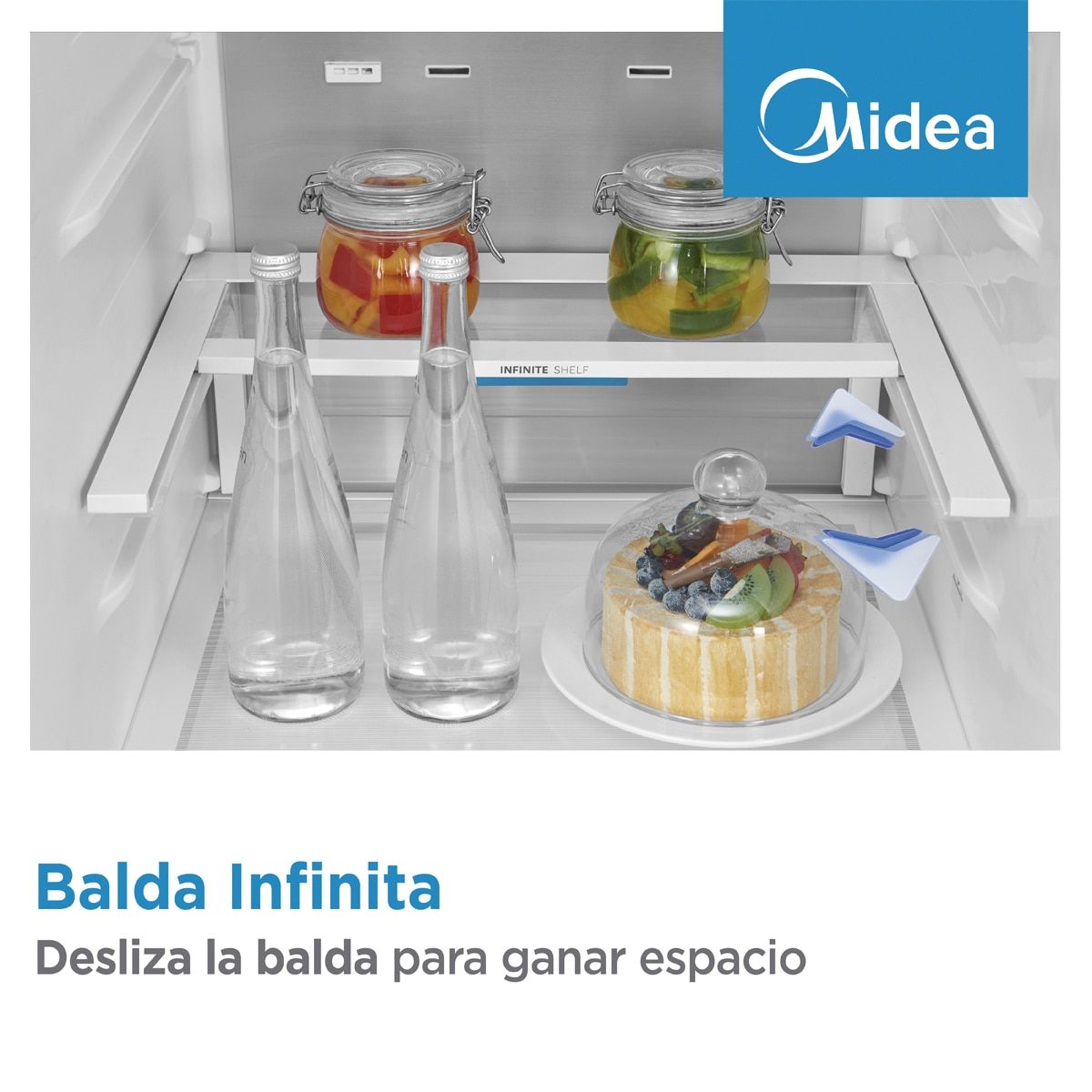 Frigorífico combi Midea Total No Frost Space Master 443L - MDRB600MIC46P (Reacondicionado Grado D) - Inox Brillante Inox Brillante-14