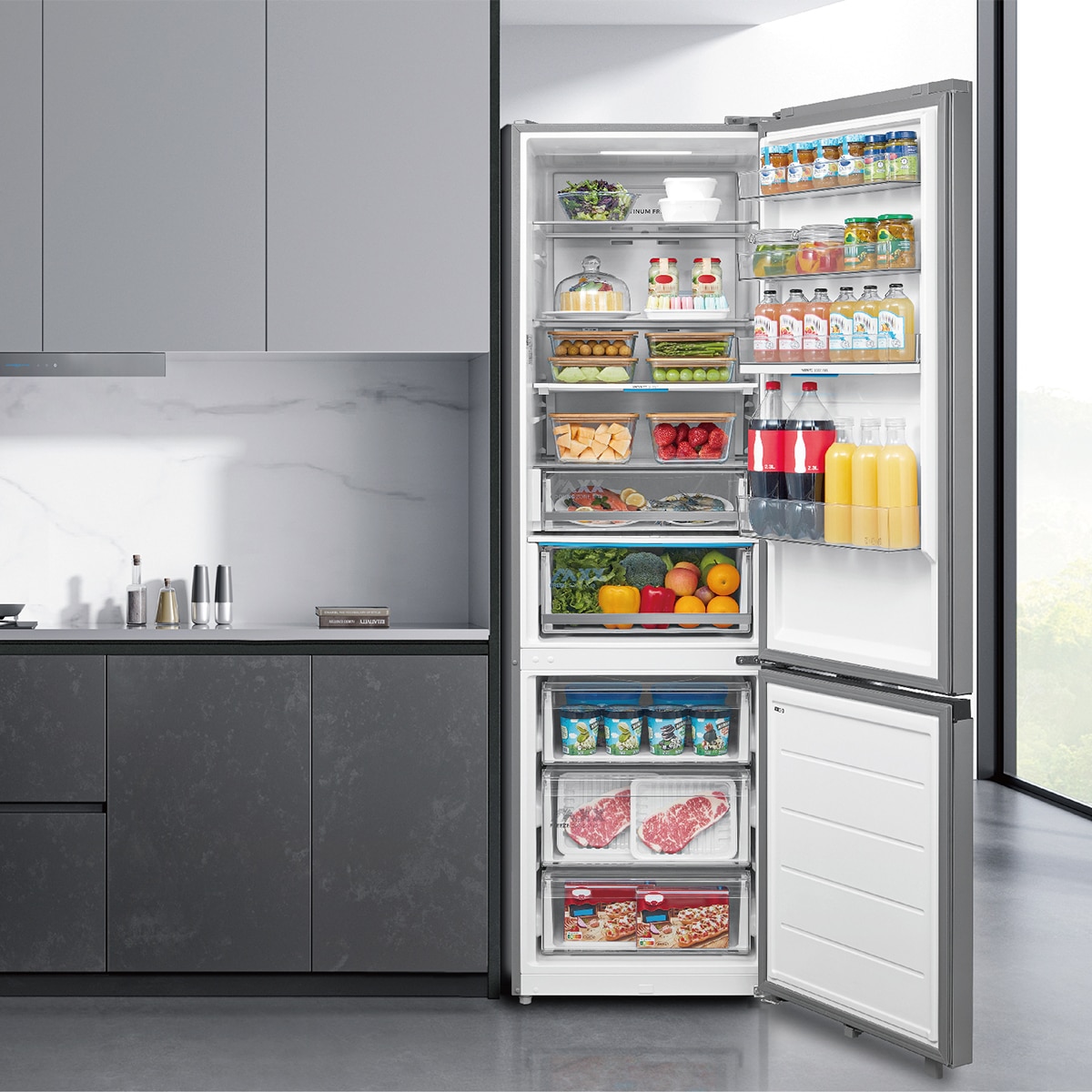 Frigorífico combi Midea Total No Frost Space Master 443L - MDRB600MIC46P (Reacondicionado Grado D) - Inox Brillante Inox Brillante-21