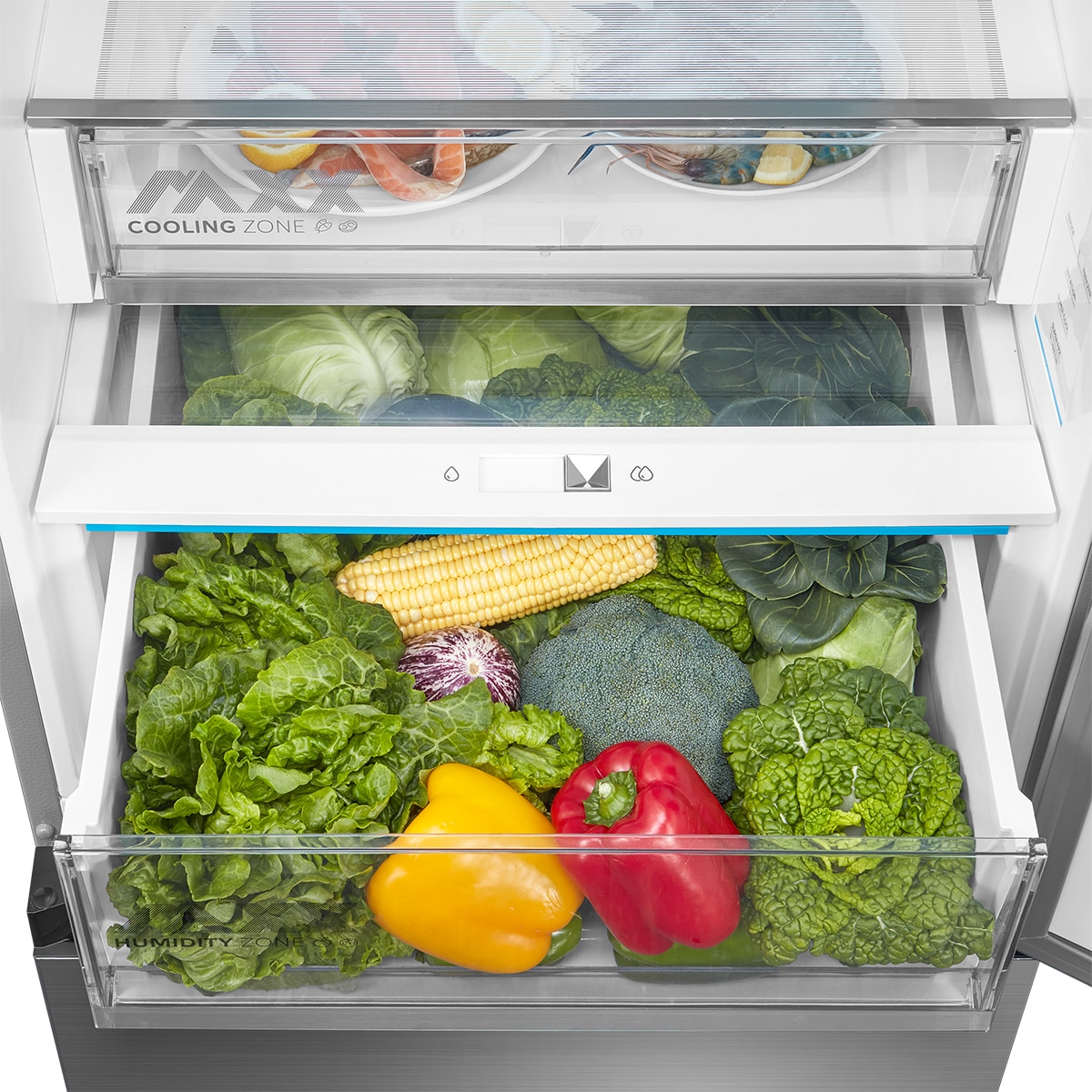 Frigorífico combi Midea Total No Frost Space Master 443L - MDRB600MIC46P (Reacondicionado Grado D) - Inox Brillante Inox Brillante-24