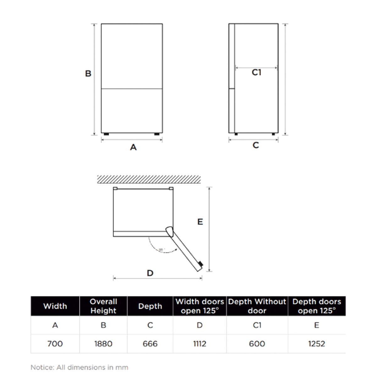 Frigorífico combi Midea Total No Frost - MDRB593FGE46. (Reacondicionado Grado C) - Inox Brillante Inox Brillante-2
