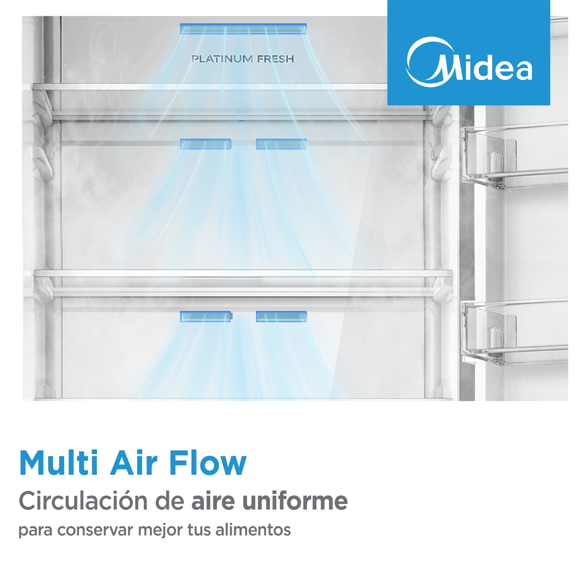 Frigorífico combi Midea Total No Frost - MDRB593FGE46. (Reacondicionado Grado C) - Inox Brillante Inox Brillante-7