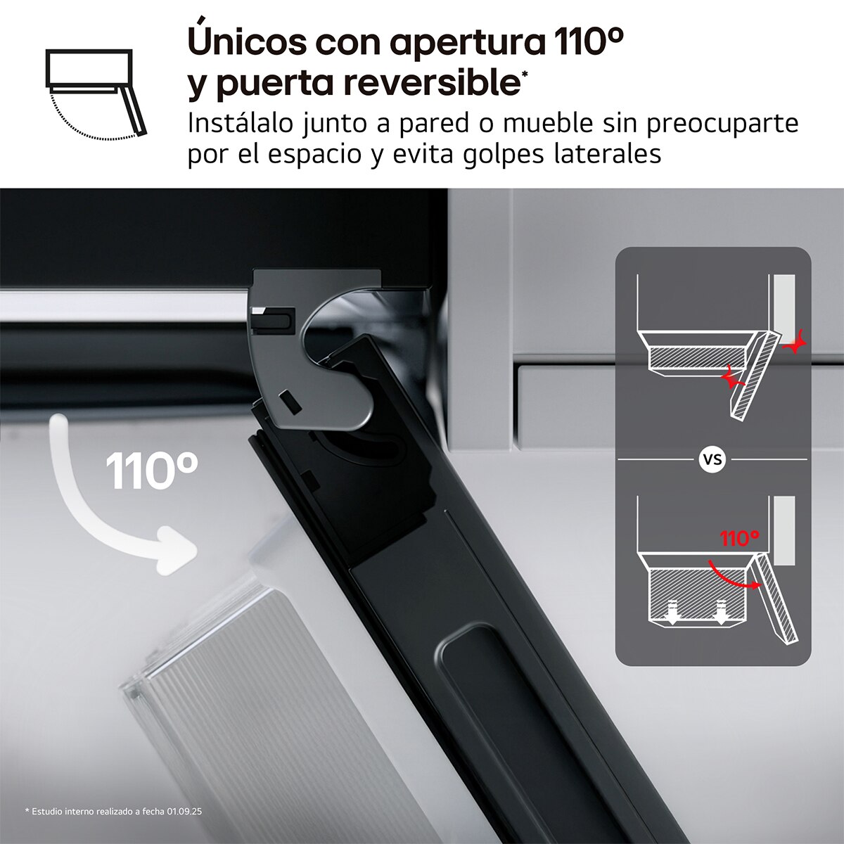 Frigorífico Combi LG, DoorCooling+, Serie 700 - GBBS727CMB (Reacondicionado Grado C) - Acero texturizado Acero texturizado-12