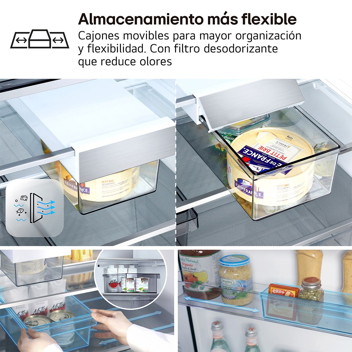Frigorífico Combi LG, DoorCooling+, Serie 700 - GBBS727CMB (Reacondicionado Grado D) - Acero texturizado Acero texturizado-13