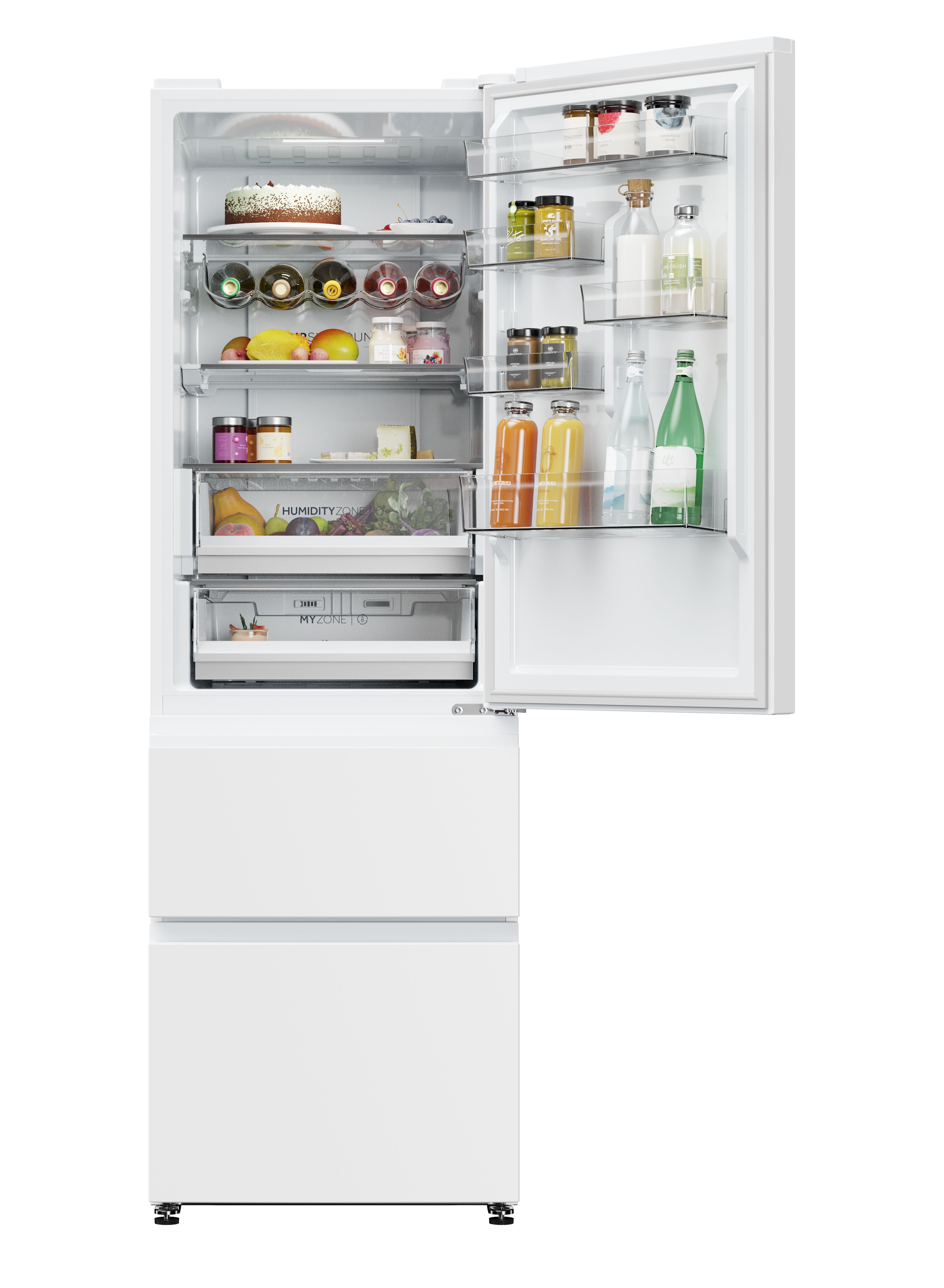 Frigorífico Combi Haier Total No Frost con WIFI 3D 60 Series 5 - HTW5618ENPW (Reacondicionado Grado D) - Blanco Blanco-3