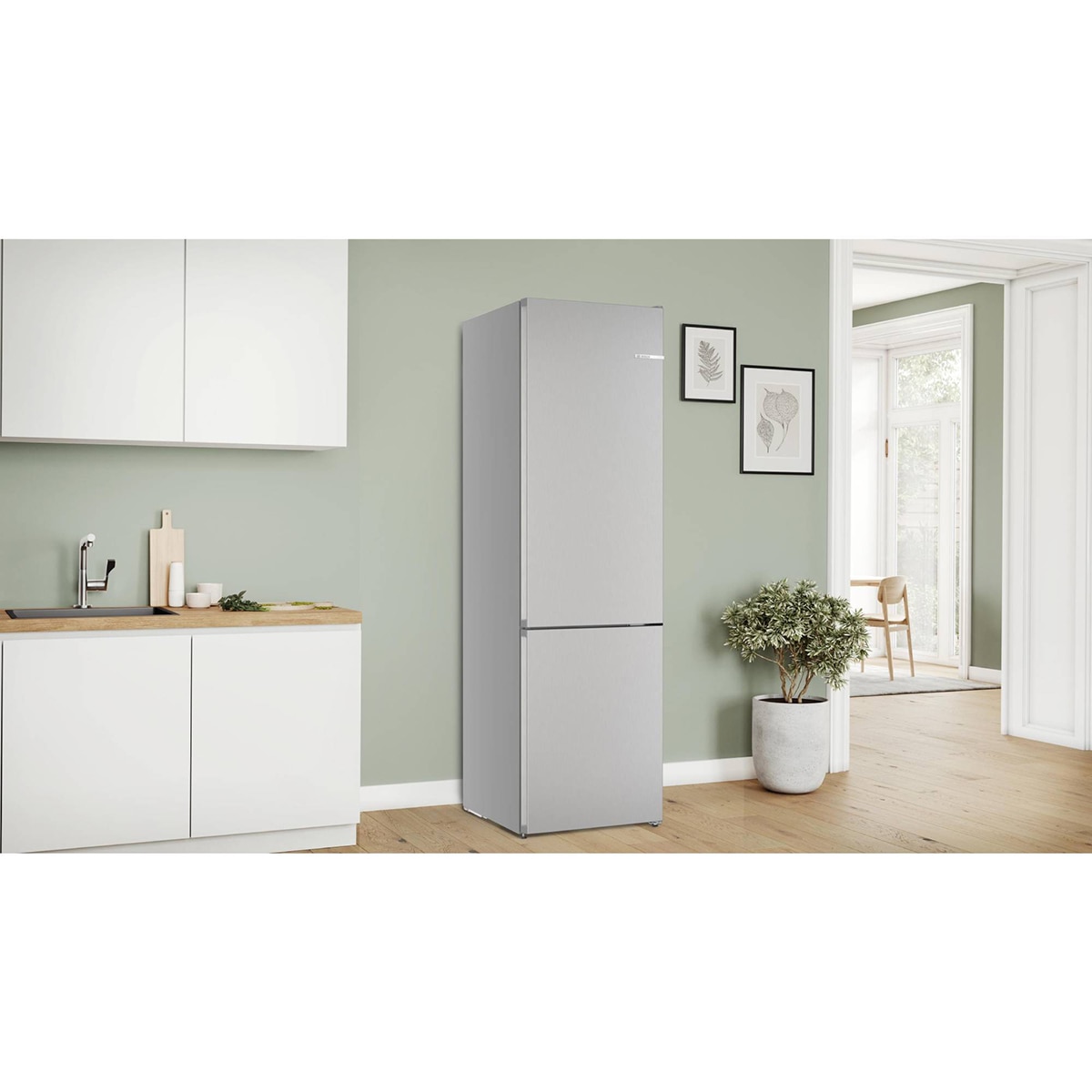 Frigorífico Combi Bosch, Total No Frost, 203 x 60cm - KGN392LAG (Reacondicionado Grado D) - Acero antihuellas Acero antihuellas-3