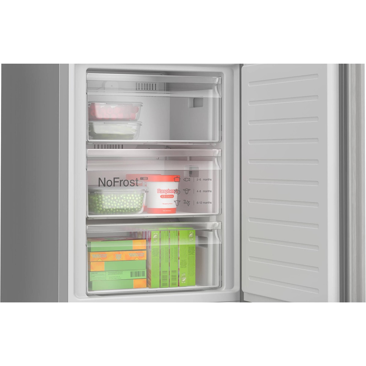 Frigorífico Combi Bosch, Total No Frost, 203 x 60cm - KGN392LAG (Reacondicionado Grado D) - Acero antihuellas Acero antihuellas-7