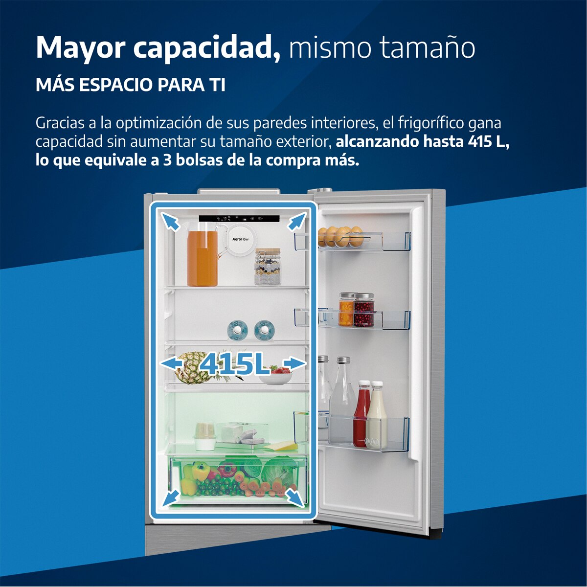 Frigorífico Combi Beko Total No Frost - Modelo B5RCNE416HW (Reacondicionado Grado C) - Blanco Blanco-5