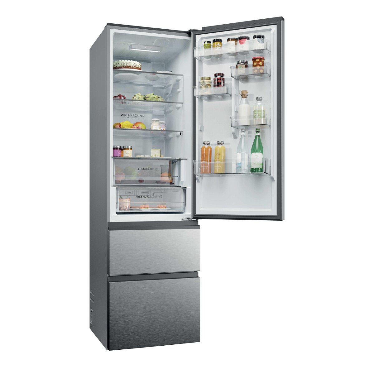 Frigorífico Combi Haier Total No Frost 3D 60 Series - HTR3620CNMG (Reacondicionado Grado D) - Inox Inox-4