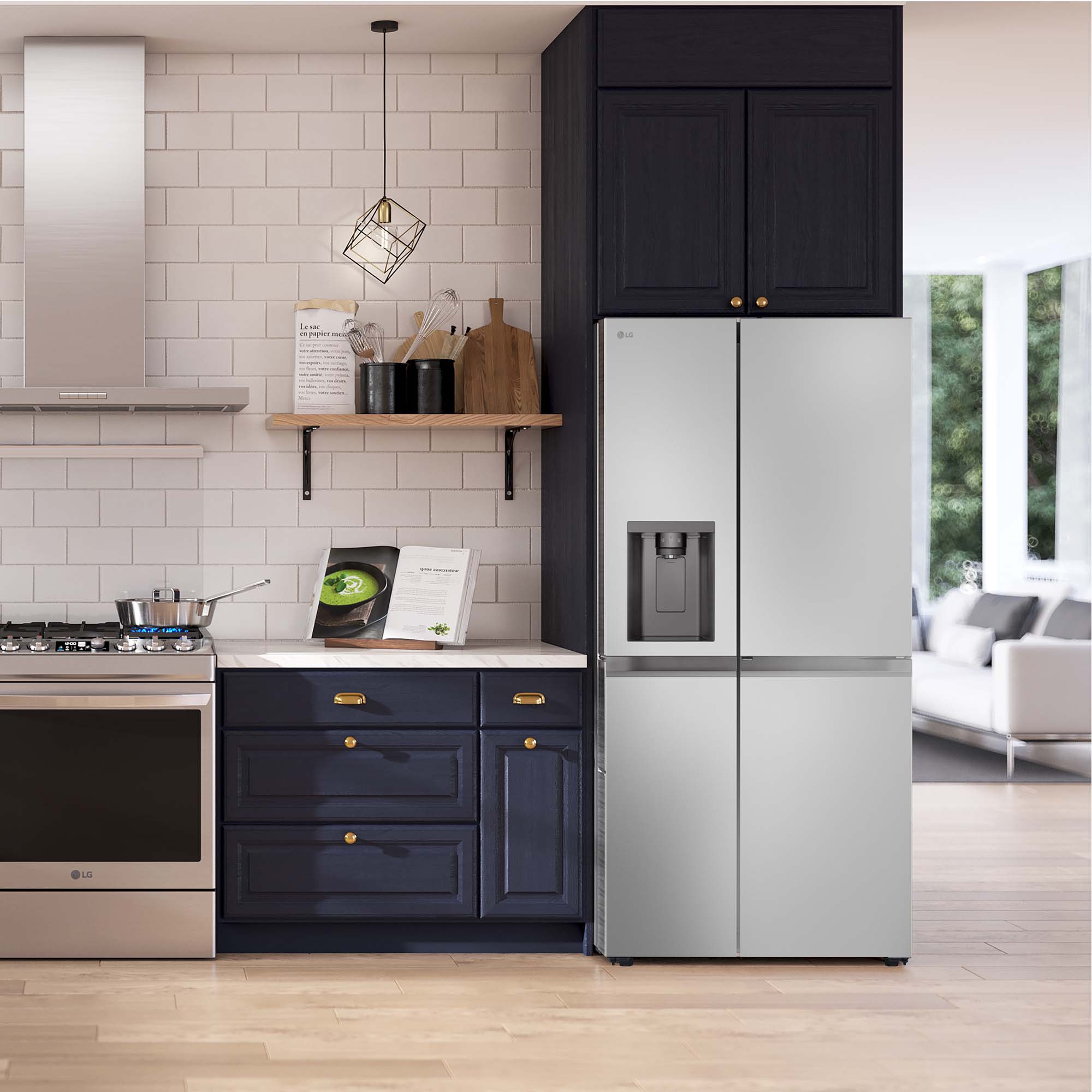 Frigorífico americano LG Smart Inverter Compressor, 179 cm, 641 l, Door-in-Door, con dispensador - GSJC41PYPE (Reacondicionado Grado D) - Inox Inox-19