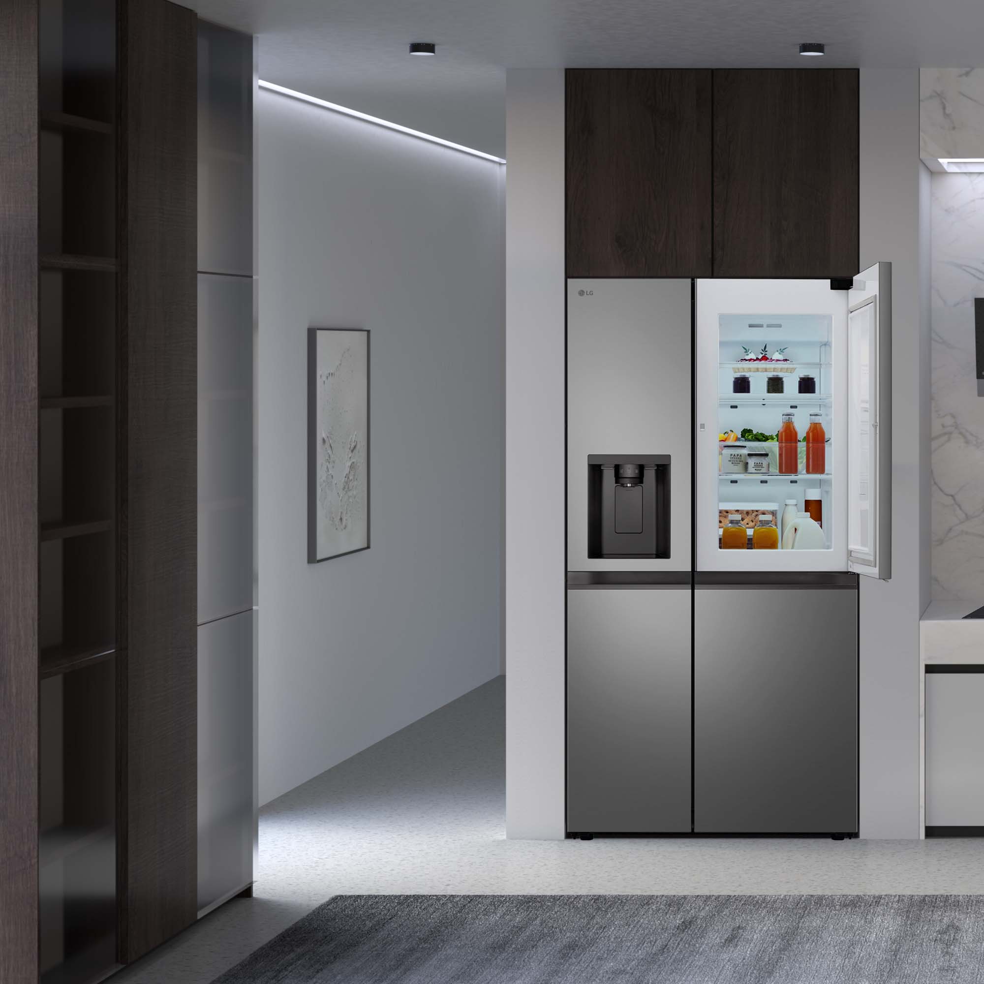 Frigorífico americano LG Smart Inverter Compressor, 179 cm, 641 l, Door-in-Door, con dispensador - GSJC41PYPE (Reacondicionado Grado D) - Inox Inox-20