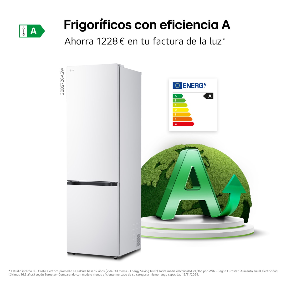 Frigorífico Combi LG DoorCooling+, 2,03m, Serie 700 - GBBS726ASW (Reacondicionado Grado C) - Blanco Blanco-5