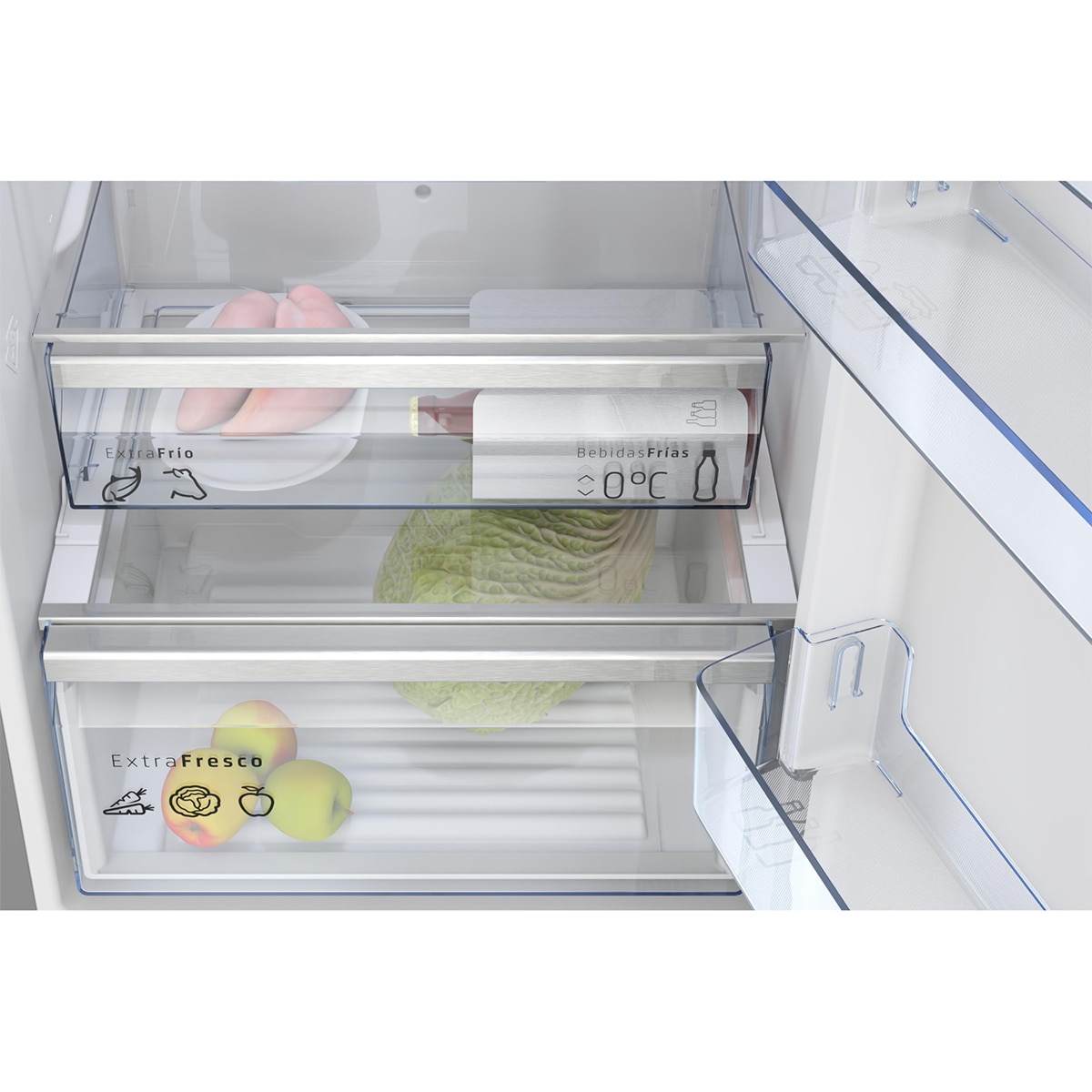 Frigorífico combi Balay Serie Cristal Total NoFrost - 3KFD855BI (Reacondicionado Grado D) - Cristal blanco Cristal blanco-3