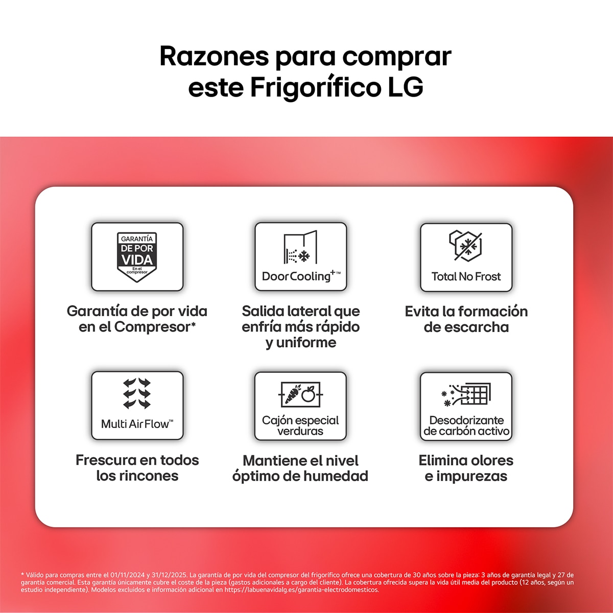 Frigorífico dos puertas LG, Door Cooling, Total No Frost - GTBV20SWZJD (Reacondicionado Grado D) - Blanco Blanco-3