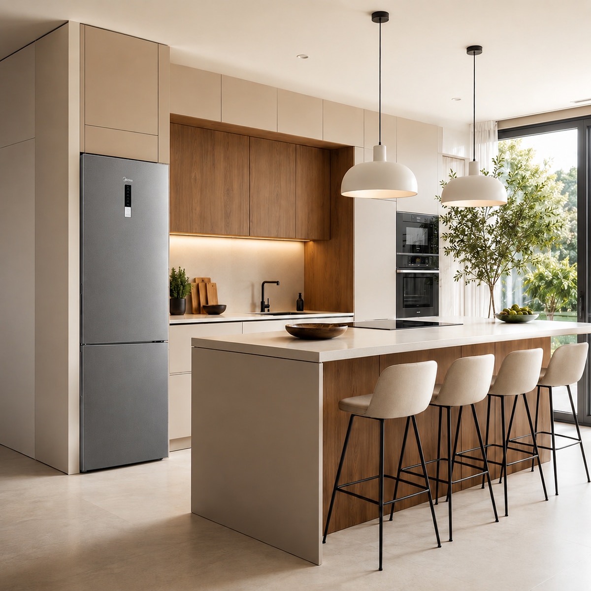 Frigorífico combi Midea Total No Frost - MDRB424FGE02OE (Reacondicionado Grado D) - Inox Inox-9