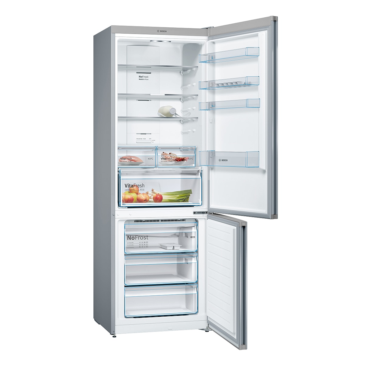 Frigorífico Combi Bosch, Serie 4, Total NoFrost , 70 cm de ancho - KGN493IDA (Reacondicionado Grado D) - Acero mate antihuellas Acero mate antihuellas-2