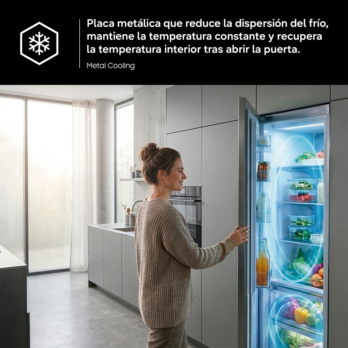 Frigorífico Americano Samsung Bespoke AI 178cm All Around Cooling 640L RS70F64KDTEF (Reacondicionado Grado D) - Inox Inox-9